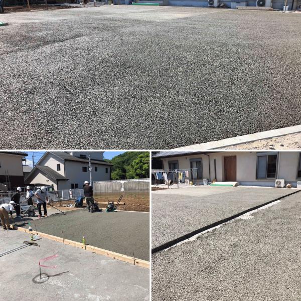 【静岡】「宮本さんは将来190m2の透水性コンクリートを採用してくれるよ!」190m2、6人、6時間30分