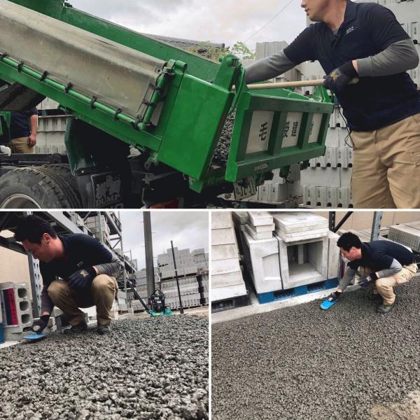 「ダンプでの配達だって可能！」愛知の透水性コンクリートはダイソンに任せろ！