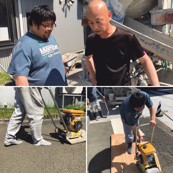 「今度は裸足で仕上げ?!」北陸【富山】のあづまコンクリートの透水性コンクリートでは必ずなにかが起きる