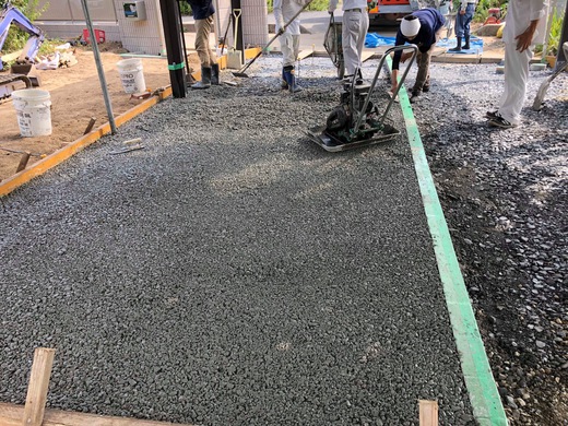 茨城県駐車場施工中