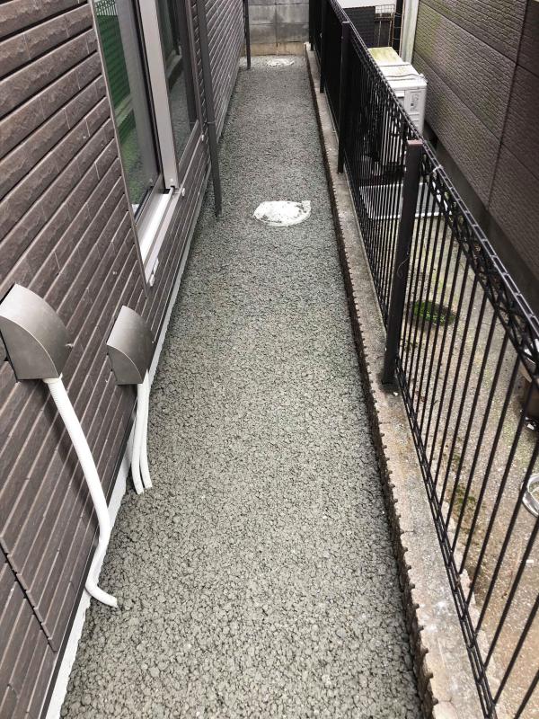 【千葉】「狭い犬走の土間コンこそ透水性コンクリート」20m2、3時間