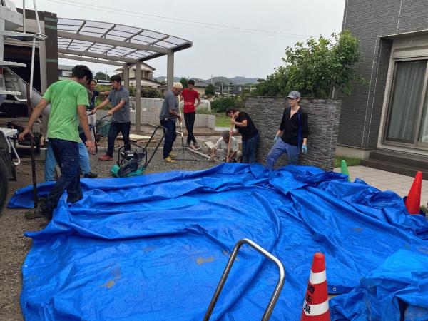 【埼玉】「10tの水が貯留される一般住宅の舗装」《逆勾配》《旗竿地》《犬走り》《雨天》のソリューション