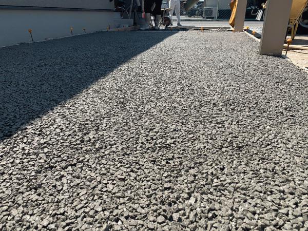 【岡山】「水勾配(排水のための傾斜)も追加の排水設備もいらない」ヒカリコンクリート・ジーコンフォート・和心