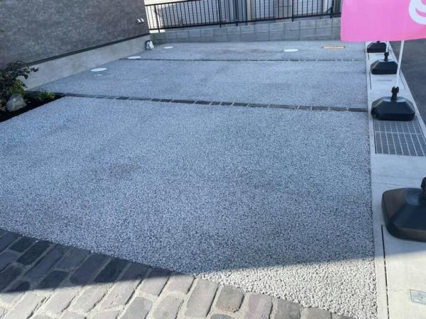 【岡山】「ドライテックに合わせたシンプルモダンな外構」白石建設・MOMOはうす