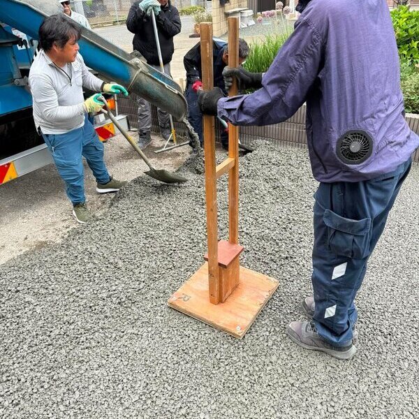 「地球に蓋しない土間コン™︎」大地は覆われていなかったし降雨は地面に吸い込まれていた