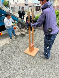 「地球に蓋しない土間コン™︎」大地は覆われていなかったし降雨は地面に吸い込まれていた