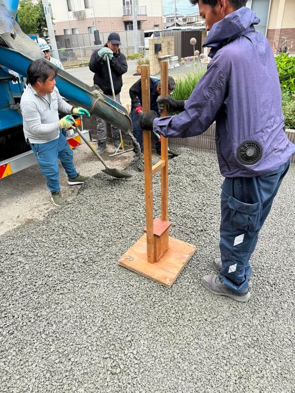 「地球に蓋しない土間コン™︎」大地は覆われていなかったし降雨は地面に吸い込まれていた