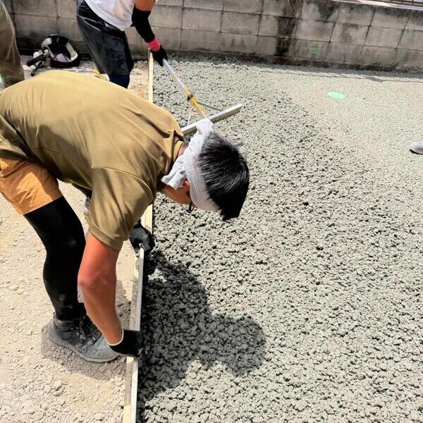 施工中いつでも一服できる作業性