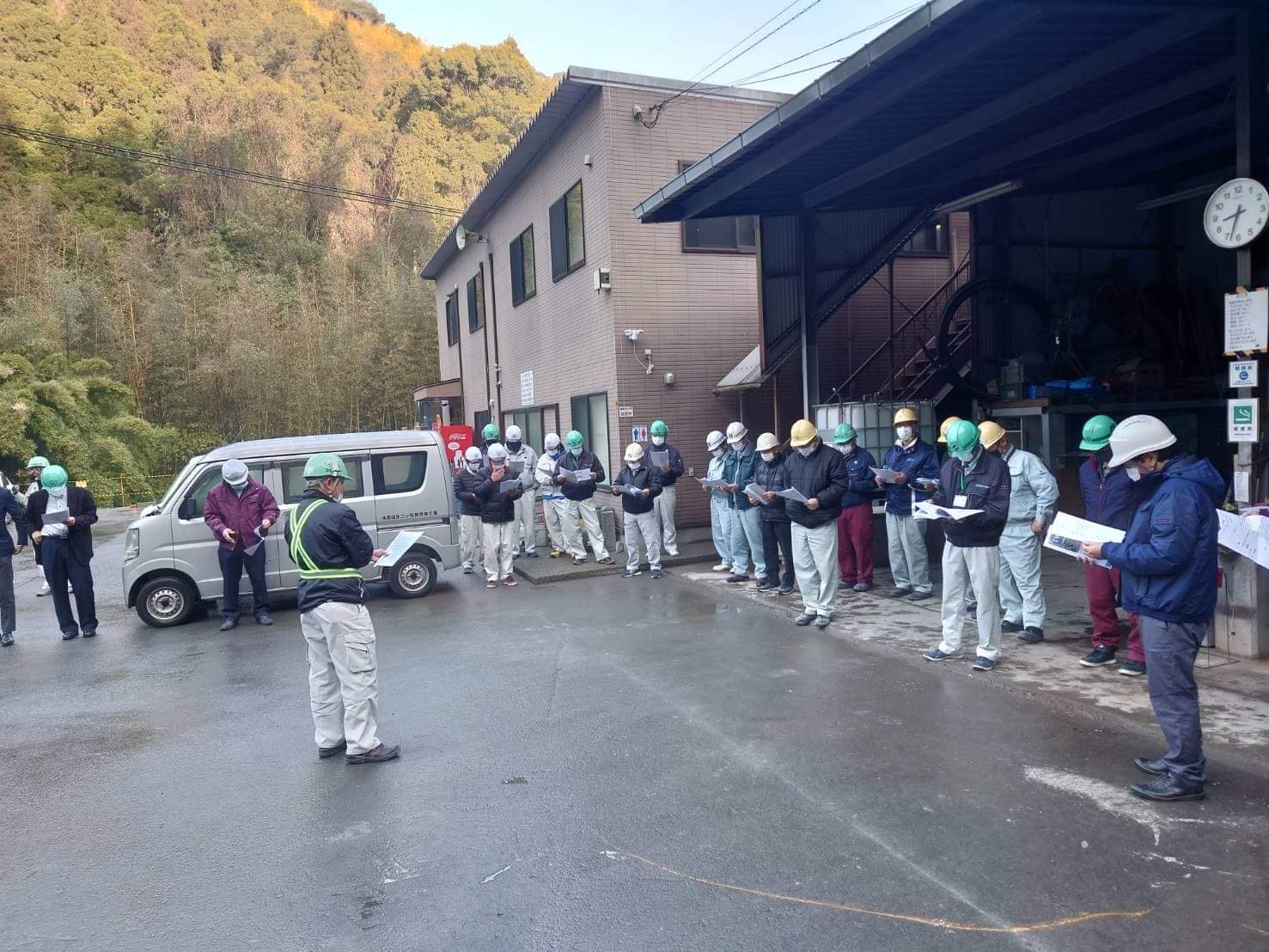 「コンクリートは環境も守る」木田組生コン鹿児島工場・残コンステーション見学会