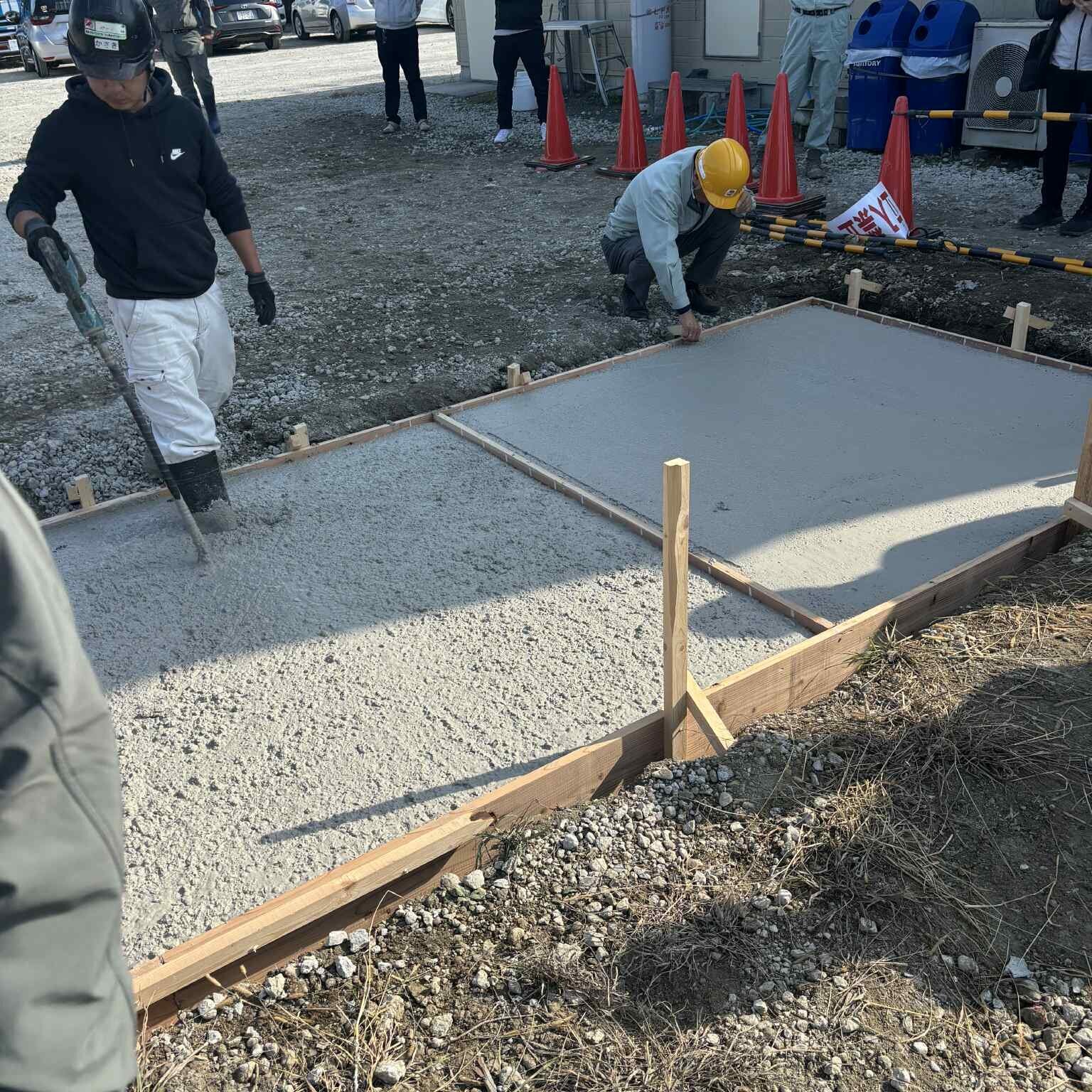 50kg-CO2/m3ネガティブな生コン（コンクリート舗装）が広域環境開発（黒姫）の駐車場に設置されました（後編）