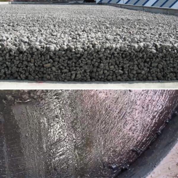 透水性コンクリートは普通の生コンよりもミキサー車内部にひっつきやすい お知らせ