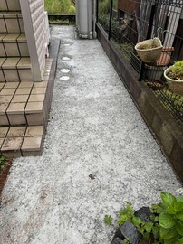 昨日の大雨でも水たまりなしです。隣の敷地は浸水してえらいことになってますが！