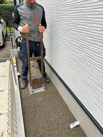 排水設備のいらない便利なコンクリで防草