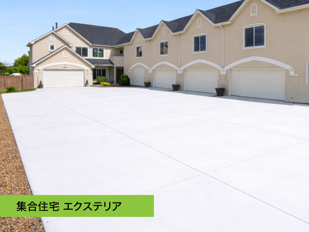 敷地全体を明るくし、経年変化の少ない駐車場を目的に採用